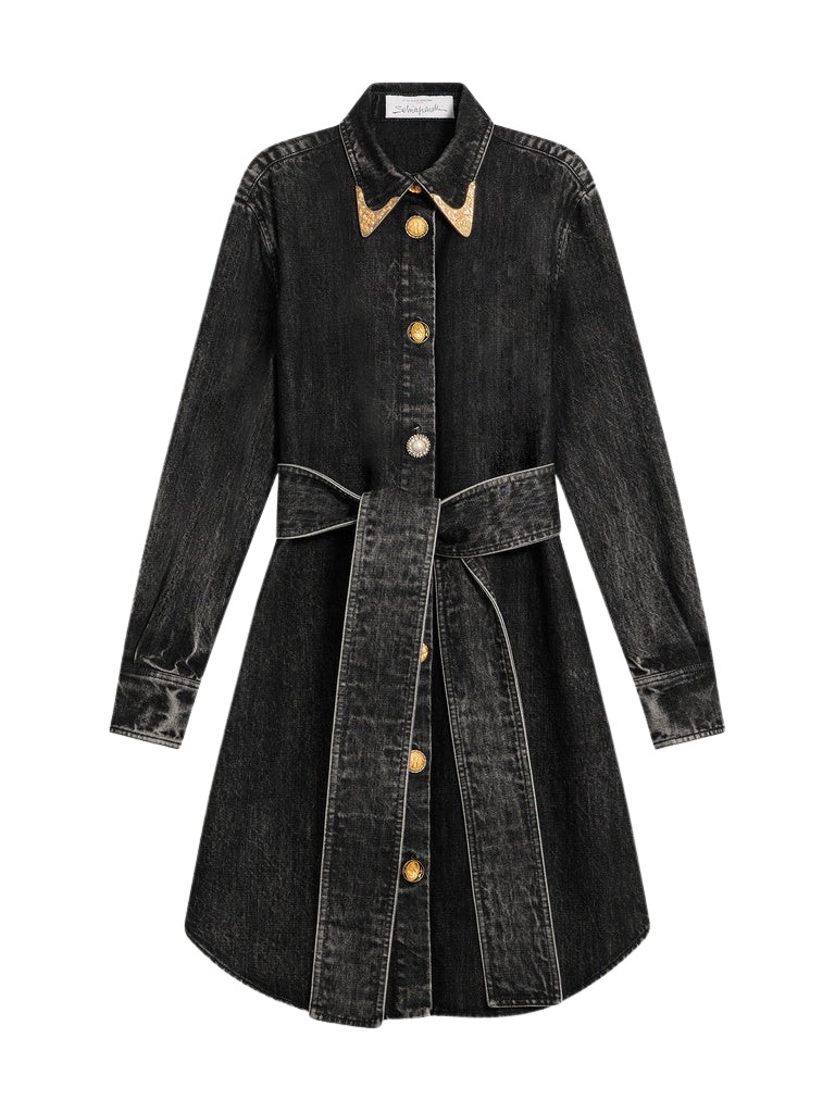 Schiaparelli Cowboy Shirt Dress Dresses in Schiaparelli Authentic Luxury Fashion at Coveti