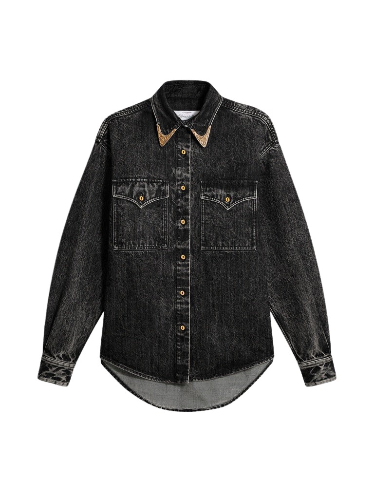 Schiaparelli Cowboy Shirt Tops in Schiaparelli Authentic Luxury Fashion at Coveti