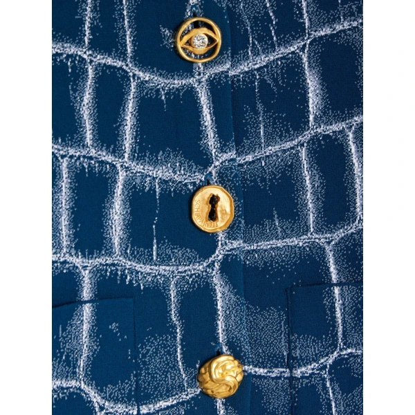 Schiaparelli Crocodile Jacquard Cardigan Knitwear in Schiaparelli Authentic Luxury Fashion at Coveti