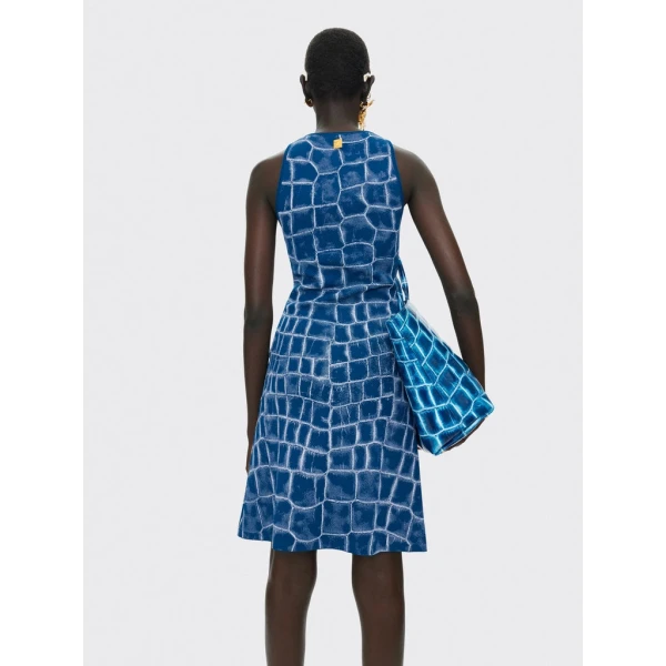 Schiaparelli Crocodile Jacquard Dress Dresses in Schiaparelli Authentic Luxury Fashion at Coveti