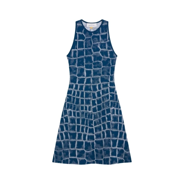 Schiaparelli Crocodile Jacquard Dress Dresses in Schiaparelli Authentic Luxury Fashion at Coveti