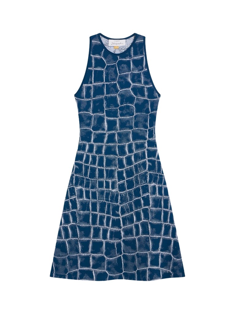 Schiaparelli Crocodile Jacquard Dress