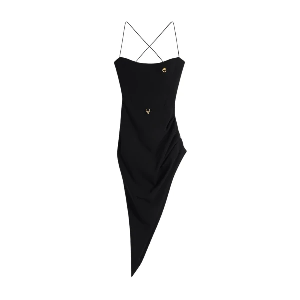 Schiaparelli Crossed Thin Straps Dress Dresses in Schiaparelli Authentic Luxury Fashion at Coveti