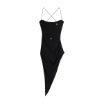 Schiaparelli Crossed Thin Straps Dress Dresses in Schiaparelli Authentic Luxury Fashion at Coveti