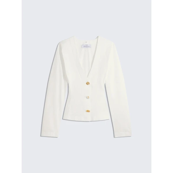 Schiaparelli Crossover Collar Blouse Tops in Schiaparelli Authentic Luxury Fashion at Coveti