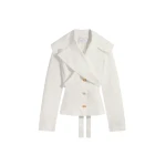 Schiaparelli Crossover Collar Blouse Tops in Schiaparelli Authentic Luxury Fashion at Coveti