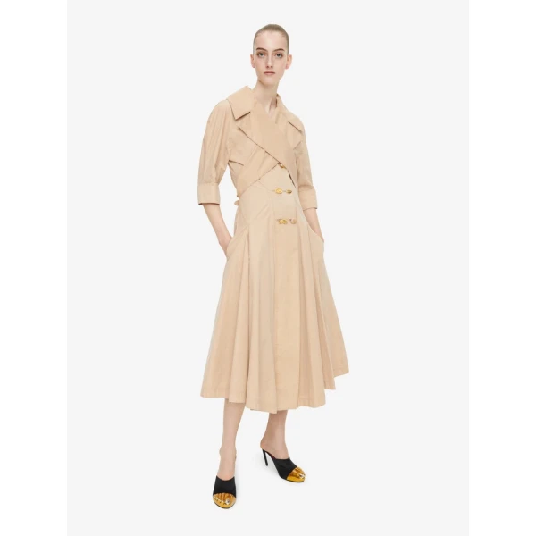 Schiaparelli Crossover Collar Dress Dresses in Schiaparelli Authentic Luxury Fashion at Coveti
