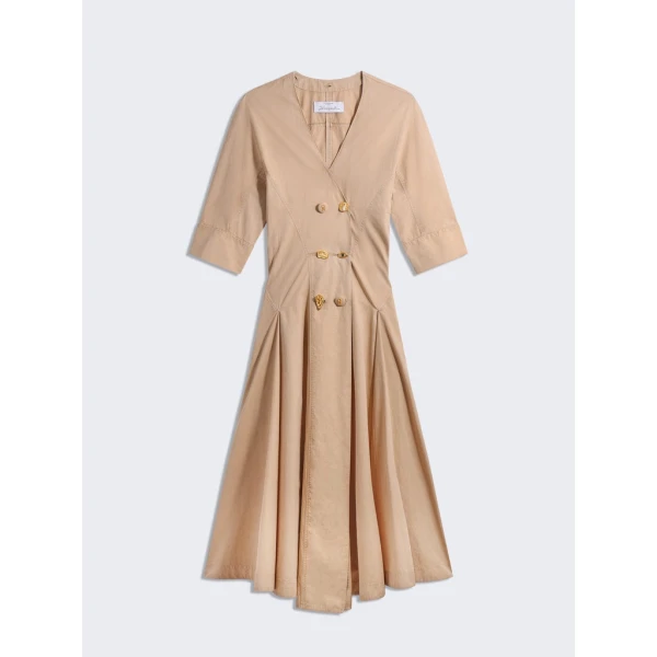 Schiaparelli Crossover Collar Dress Dresses in Schiaparelli Authentic Luxury Fashion at Coveti