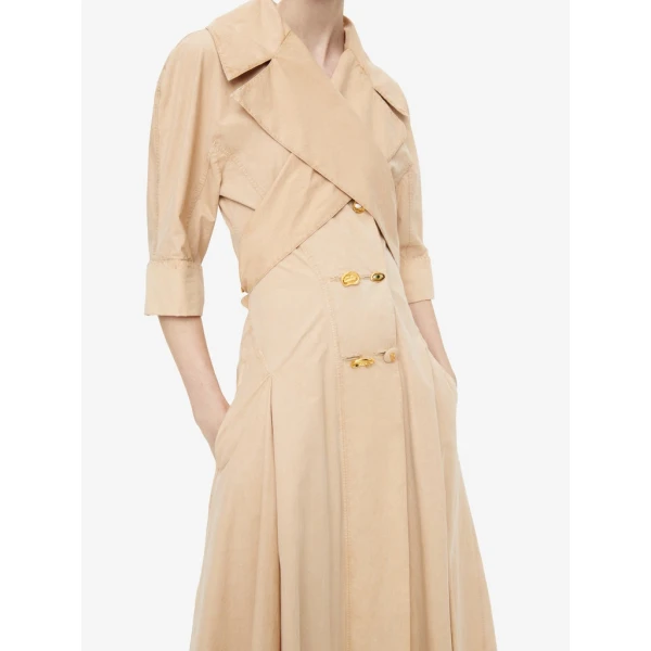 Schiaparelli Crossover Collar Dress Dresses in Schiaparelli Authentic Luxury Fashion at Coveti
