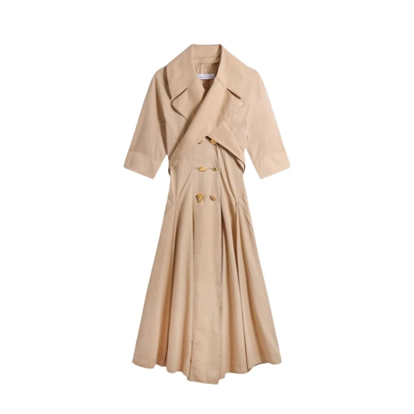 Schiaparelli Crossover Collar Dress Dresses in Schiaparelli Authentic Luxury Fashion at Coveti