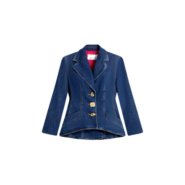Schiaparelli Denim Basque Jacket Jackets in Schiaparelli Authentic Luxury Fashion at Coveti