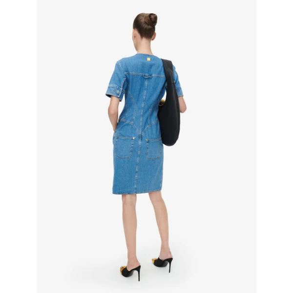 Schiaparelli Denim Corset Dress Dresses in Schiaparelli Authentic Luxury Fashion at Coveti