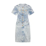 Schiaparelli Denim Corset Dress Dresses in Schiaparelli Authentic Luxury Fashion at Coveti