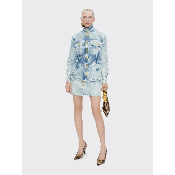 Schiaparelli Denim Miniskirt Skirts in Schiaparelli Authentic Luxury Fashion at Coveti