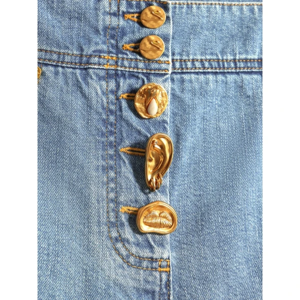 Schiaparelli Denim Miniskirt Skirts in Schiaparelli Authentic Luxury Fashion at Coveti