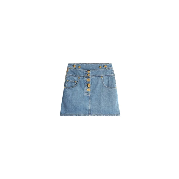 Schiaparelli Denim Miniskirt Skirts in Schiaparelli Authentic Luxury Fashion at Coveti
