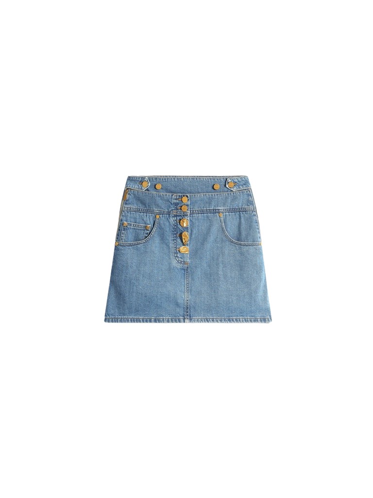 Schiaparelli Denim Miniskirt Skirts in Schiaparelli Authentic Luxury Fashion at Coveti