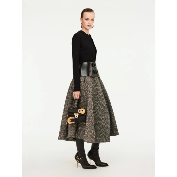 Schiaparelli Dual-Material Cardigan Knitwear in Schiaparelli Authentic Luxury Fashion at Coveti