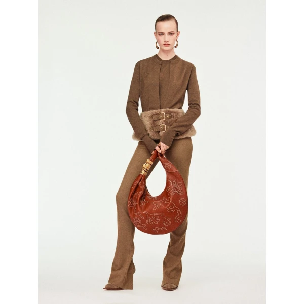 Schiaparelli Dual-Material Cardigan Knitwear in Schiaparelli Authentic Luxury Fashion at Coveti