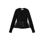 Schiaparelli Dual-Material Cardigan Knitwear in Schiaparelli Authentic Luxury Fashion at Coveti