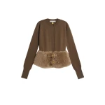 Schiaparelli Dual-Material Cardigan Knitwear in Schiaparelli Authentic Luxury Fashion at Coveti