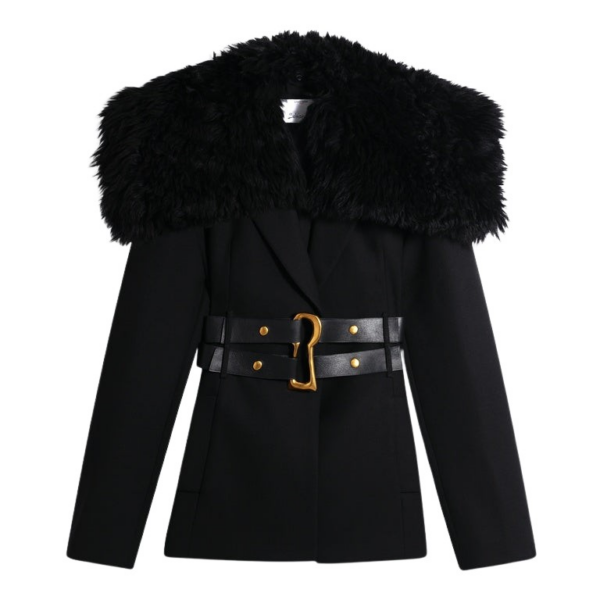 Schiaparelli Dual-Material Tailored Jacket Jackets in Schiaparelli Authentic Luxury Fashion at Coveti