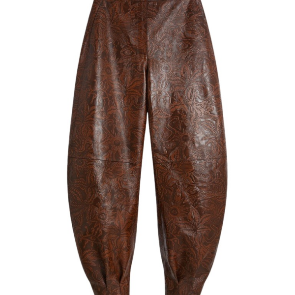 Schiaparelli Embossed Leather Cowboy Pants Pants in Schiaparelli Authentic Luxury Fashion at Coveti