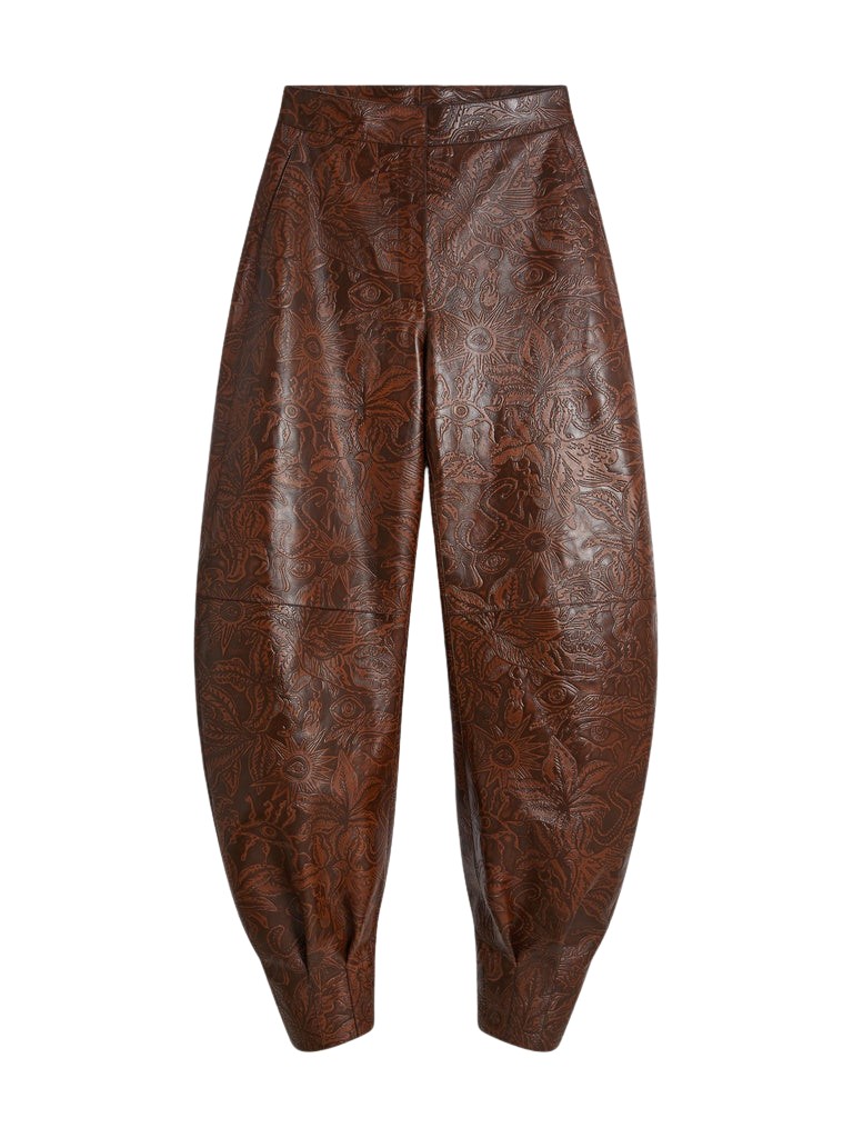 Schiaparelli Embossed Leather Cowboy Pants