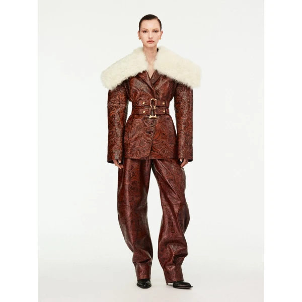 Schiaparelli Embossed Leather Jacket Jackets in Schiaparelli Authentic Luxury Fashion at Coveti