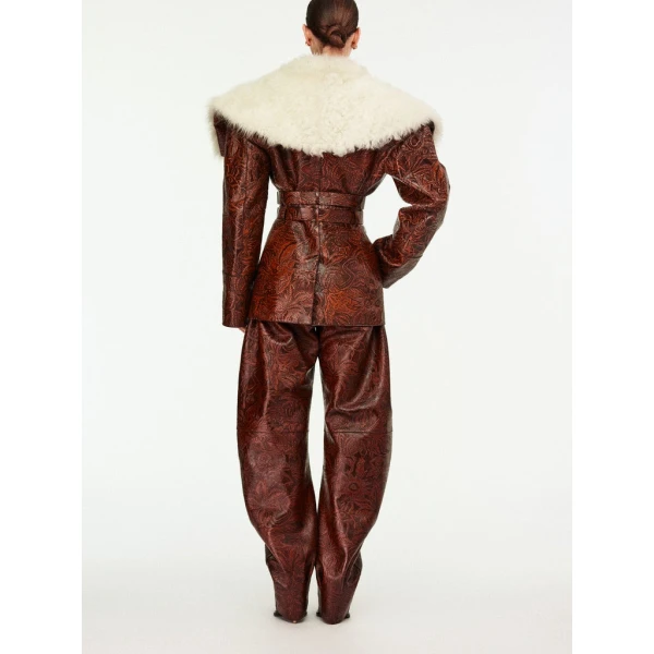 Schiaparelli Embossed Leather Jacket Jackets in Schiaparelli Authentic Luxury Fashion at Coveti