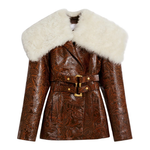 Schiaparelli Embossed Leather Jacket Jackets in Schiaparelli Authentic Luxury Fashion at Coveti