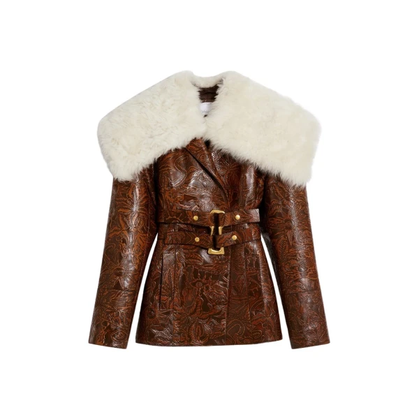 Schiaparelli Embossed Leather Jacket Jackets in Schiaparelli Authentic Luxury Fashion at Coveti