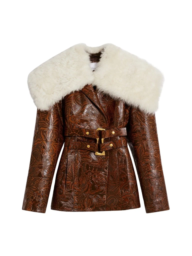 Schiaparelli-Embossed-Leather-Jacket70733_nobg Schiaparelli Embossed Leather Jacket Jackets in Schiaparelli Authentic Luxury Fashion at Coveti