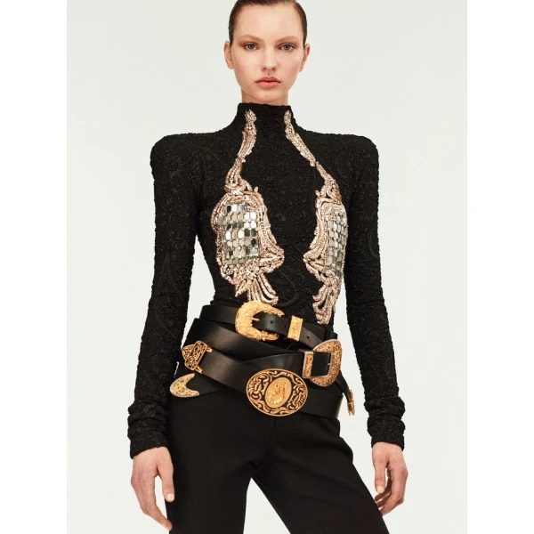Schiaparelli Embroidered Bodysuit Bodysuit in Schiaparelli Authentic Luxury Fashion at Coveti