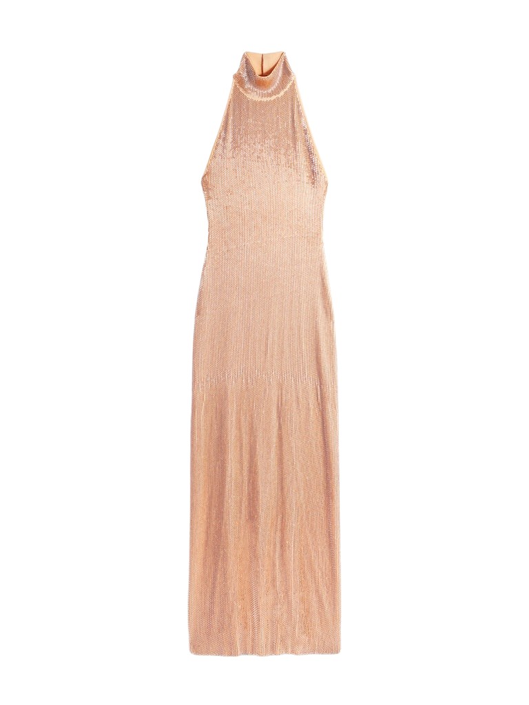 Schiaparelli Embroidered Halter Neck Dress Dresses in Schiaparelli Authentic Luxury Fashion at Coveti