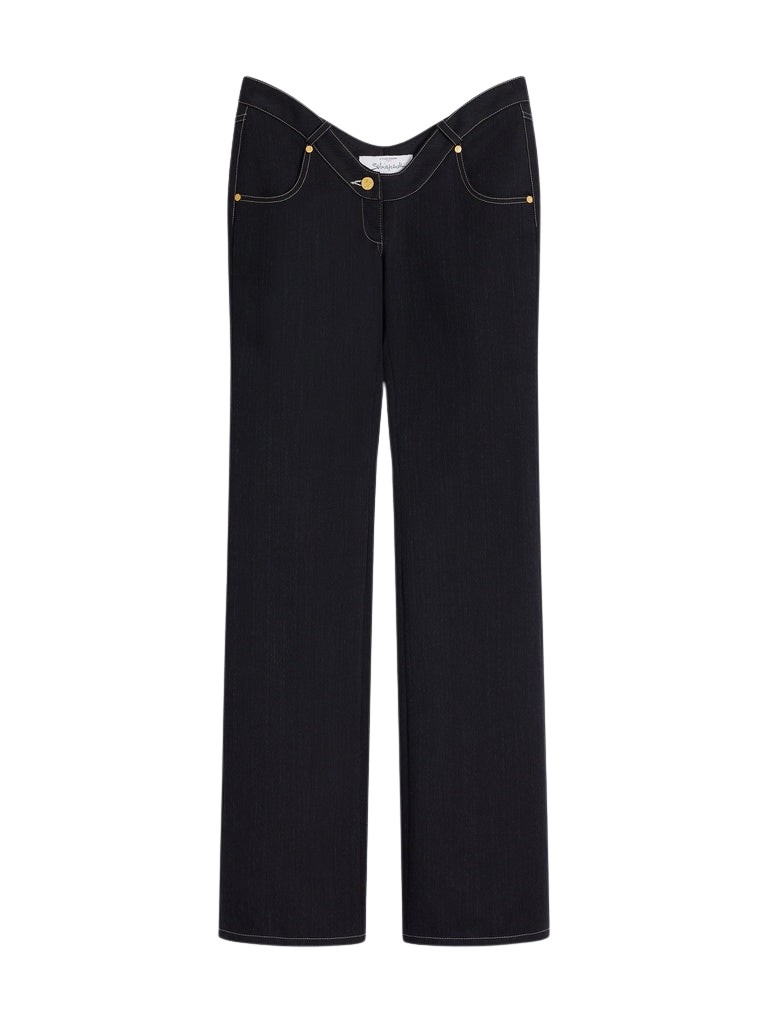 Schiaparelli Extreme Cut-Out Denim Pants