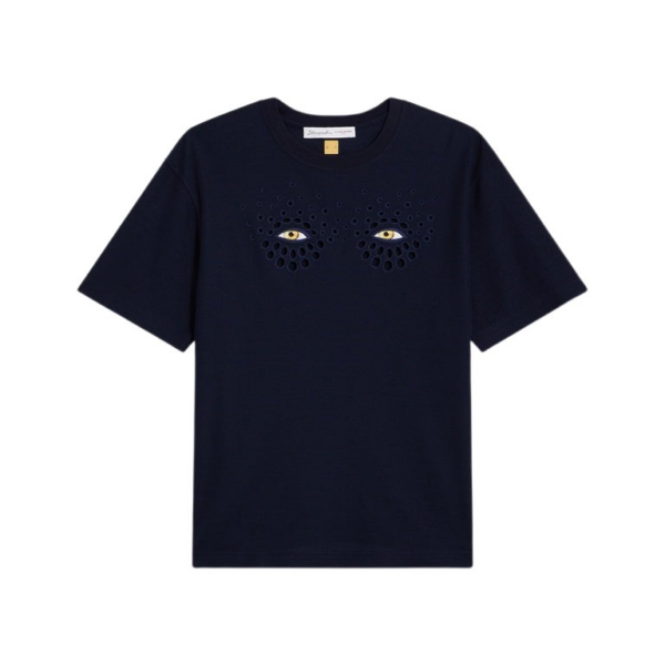 Schiaparelli Eyes T-Shirt Tops in Schiaparelli Authentic Luxury Fashion at Coveti