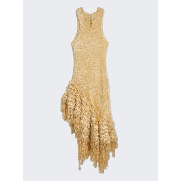 Schiaparelli Faux Fur Effect Knitted Dress Dresses in Schiaparelli Authentic Luxury Fashion at Coveti