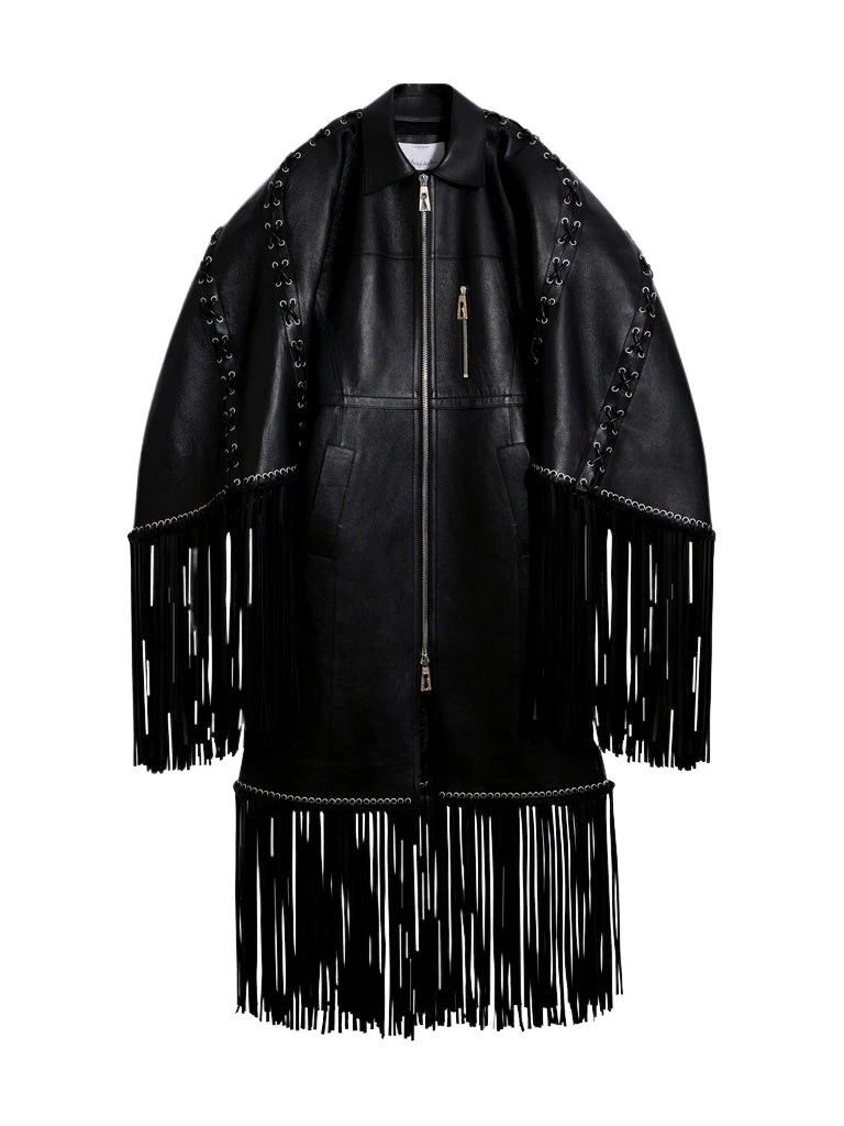 Schiaparelli-Fringed-Coat88698_nobg Schiaparelli Fringed Coat Coats in Schiaparelli Authentic Luxury Fashion at Coveti
