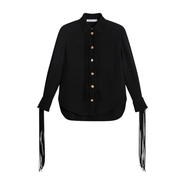 Schiaparelli Fringed Cowboy Shirt Tops in Schiaparelli Authentic Luxury Fashion at Coveti