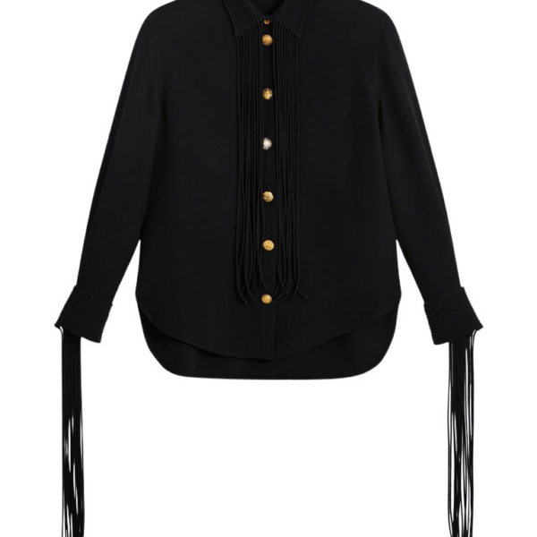 Schiaparelli Fringed Cowboy Shirt Tops in Schiaparelli Authentic Luxury Fashion at Coveti