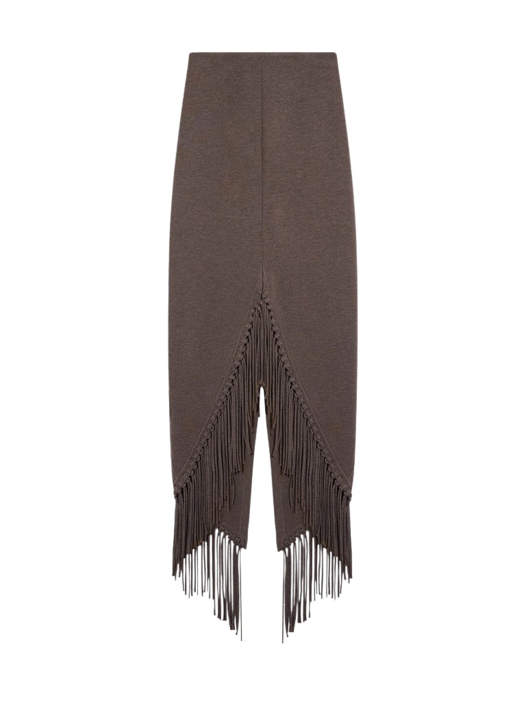 Schiaparelli Fringed Round Hem Pencil Skirt