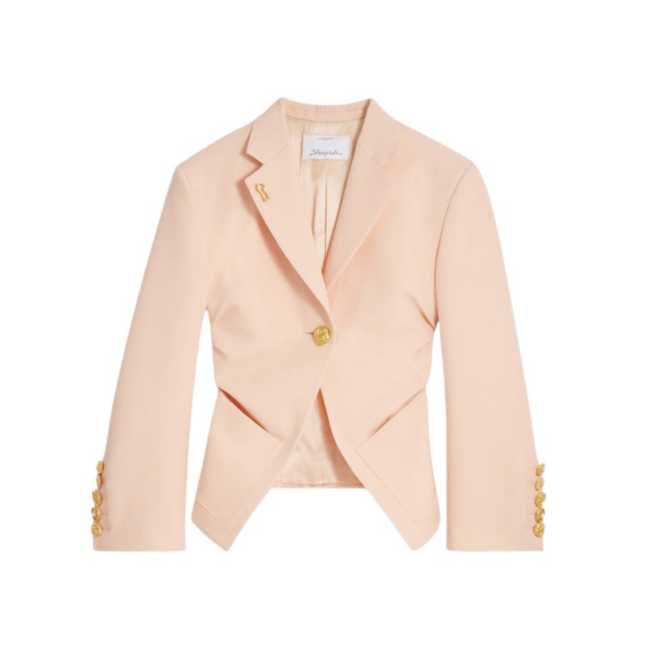 Schiaparelli Gathered Tailored Jacket Jackets in Schiaparelli Authentic Luxury Fashion at Coveti