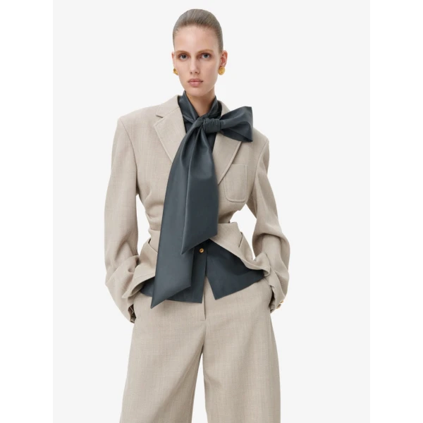 Schiaparelli Gathered Tailored Jacket Jackets in Schiaparelli Authentic Luxury Fashion at Coveti