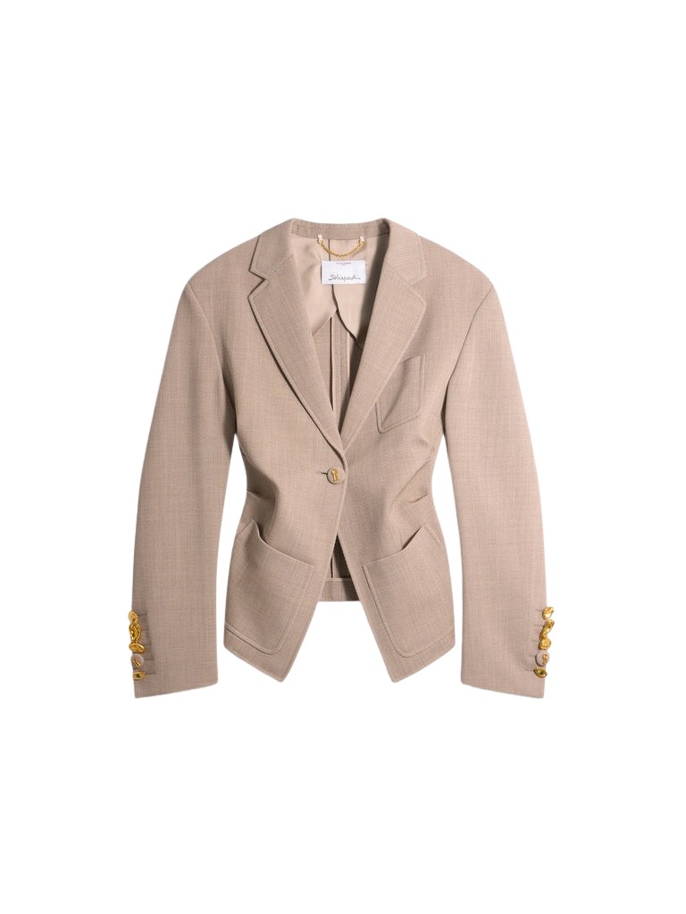 Schiaparelli Gathered Tailored Jacket