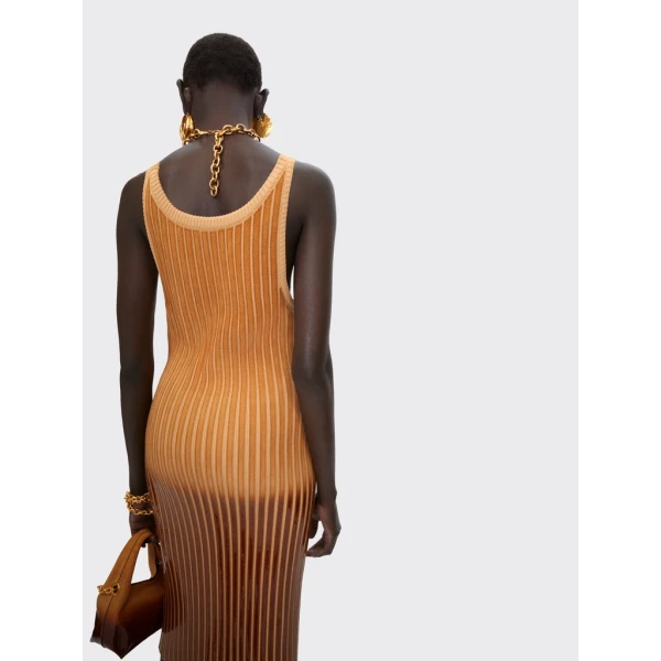 Schiaparelli Glossy Gradient Knitted Dress Dresses in Schiaparelli Authentic Luxury Fashion at Coveti