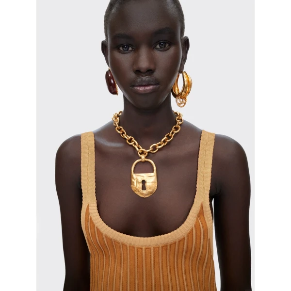 Schiaparelli Glossy Gradient Knitted Dress Dresses in Schiaparelli Authentic Luxury Fashion at Coveti