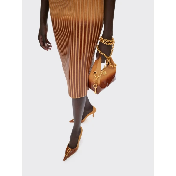 Schiaparelli Glossy Gradient Knitted Dress Dresses in Schiaparelli Authentic Luxury Fashion at Coveti