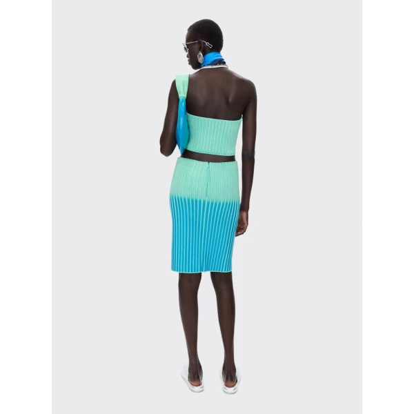 Schiaparelli Glossy Gradient Leather Skirt Skirts in Schiaparelli Authentic Luxury Fashion at Coveti