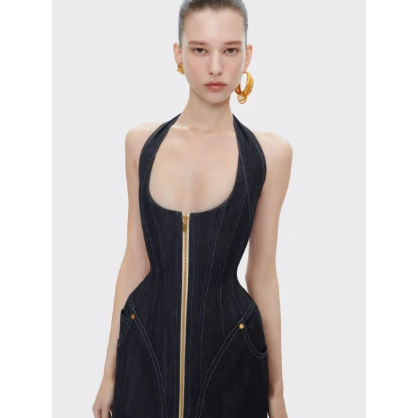Schiaparelli Halter Corset Dress Dresses in Schiaparelli Authentic Luxury Fashion at Coveti